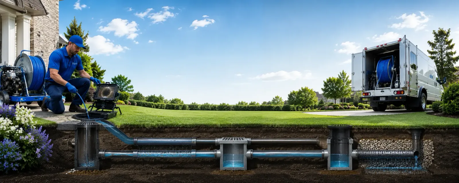 Outdoor drain cleaning information for Burlington Flats, NY